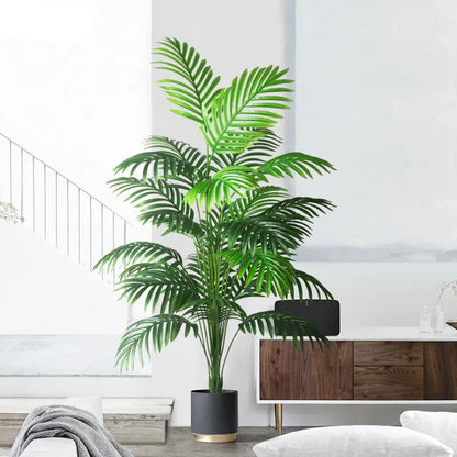68-113Cm Large Artificial Palm Tree Tropical Fake Plants Green Plastic Palm Leafs Big Monstera Tree Branch for Home Garden Decor